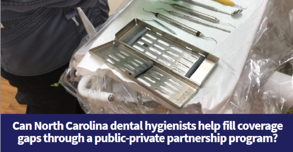 NC Health News headline about dental hygienist public private partnerships