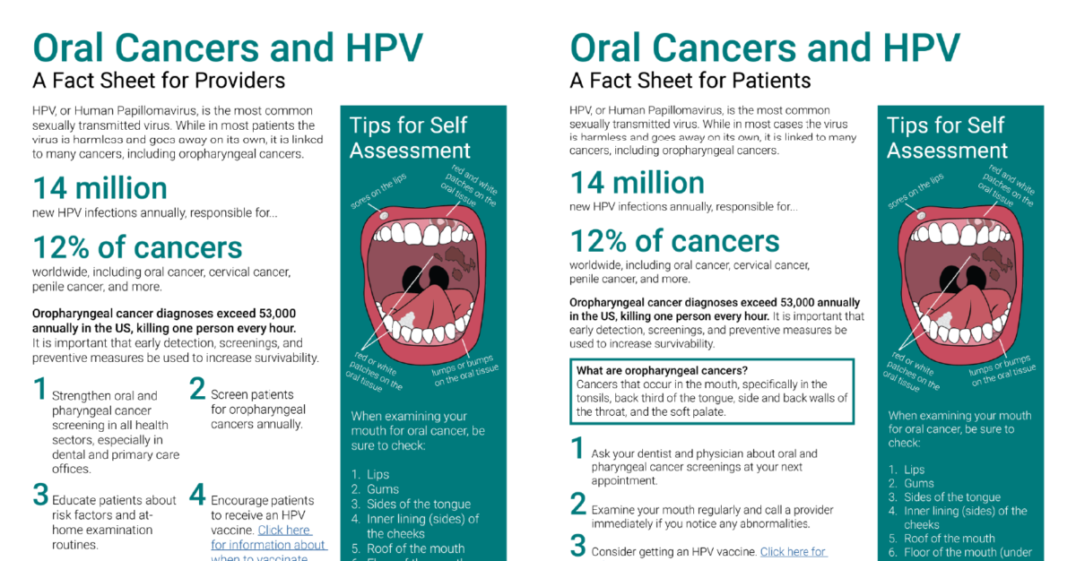 Hpv and oropharyngeal cancer fact sheet.